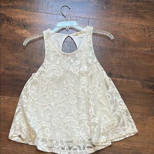 Miami Cream Cut Out Tank Top Relaxed Fit